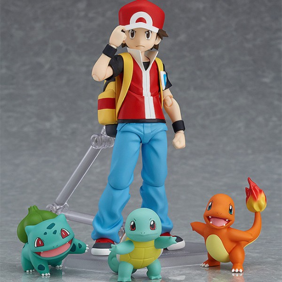 (image for) Fushigidane - Hitokage - Pikachu - Red - Zenigame - Figma (#356) - Opened