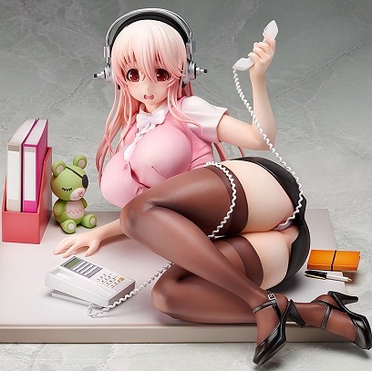 (image for) Super Sonico Clumsy Office Lady 1/6 Pre-owned A/A - Click Image to Close