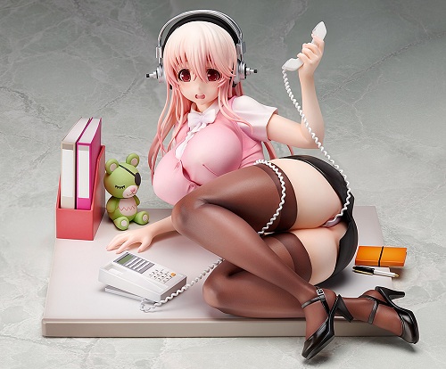 (image for) Super Sonico Clumsy Office Lady 1/6 Pre-owned A/B - Click Image to Close