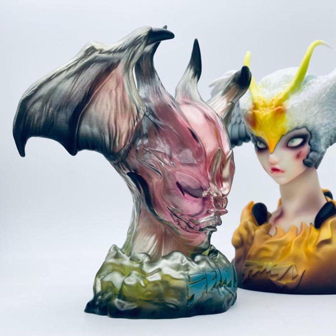 (image for) Devilman & Sirene Head Statues Brand New
